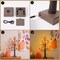 24" Lighted Fall Maple Tree with 72 LED Lights – Artificial Autumn Birch Tree Decor with Maple Leaves, Squirrels & Acorns – USB/Battery Operated Thanksgiving Tabletop Decoration with Timer